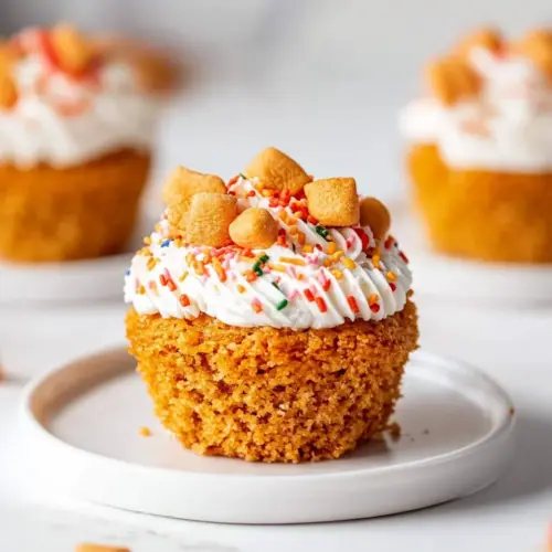 Pumpkin Spice Marshmallow Treat Cupcakes