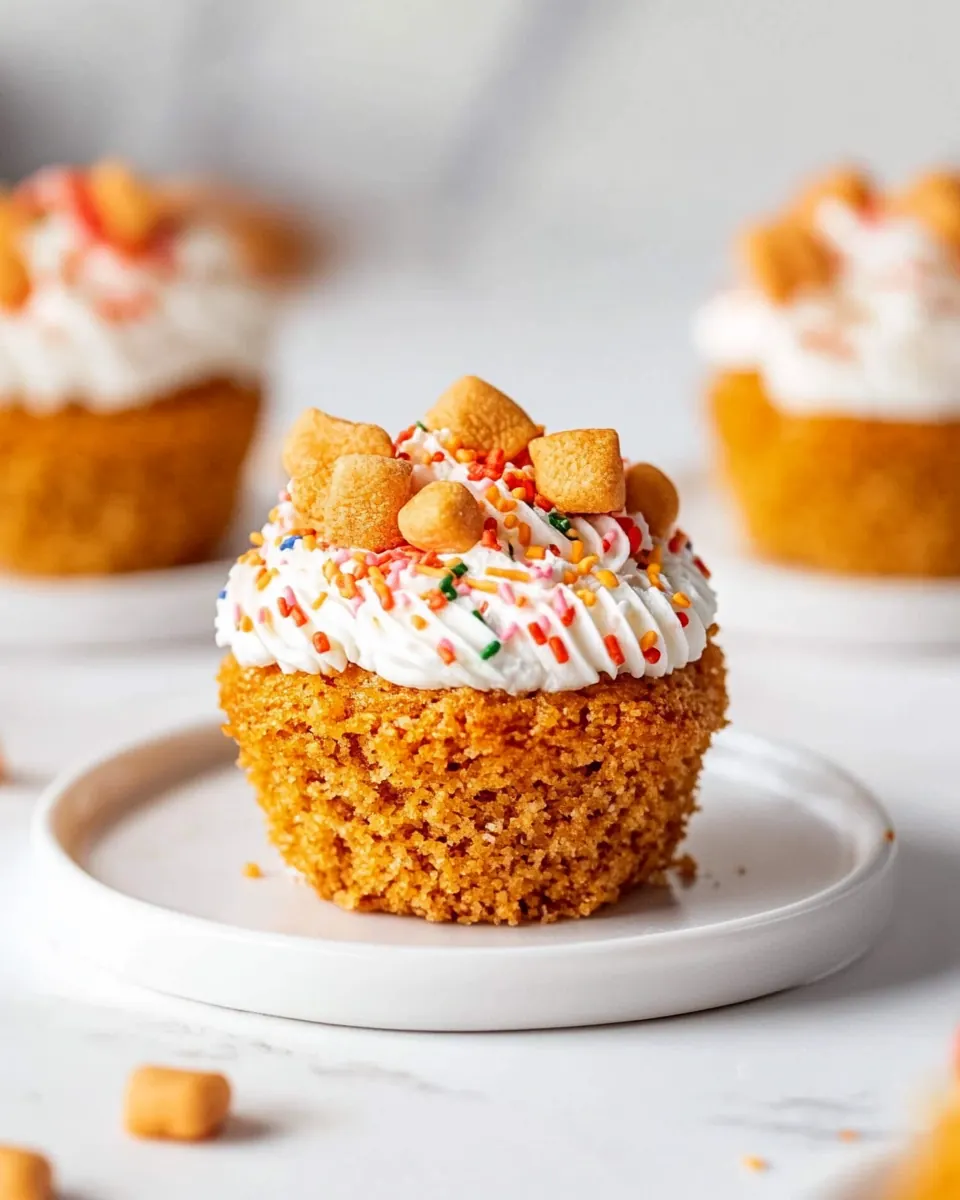 Pumpkin Spice Marshmallow Treat Cupcakes