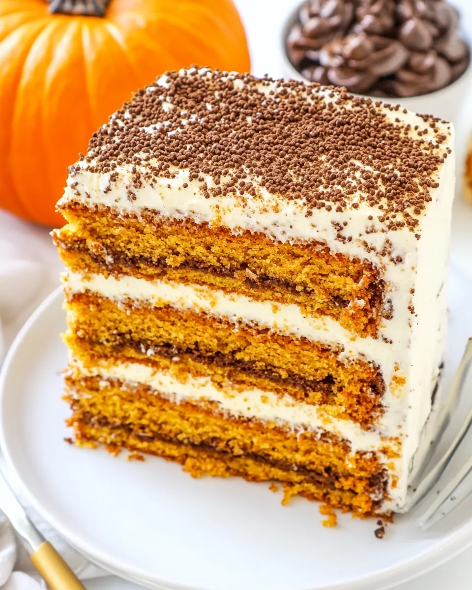 Pumpkin Tiramisu Layer Cake