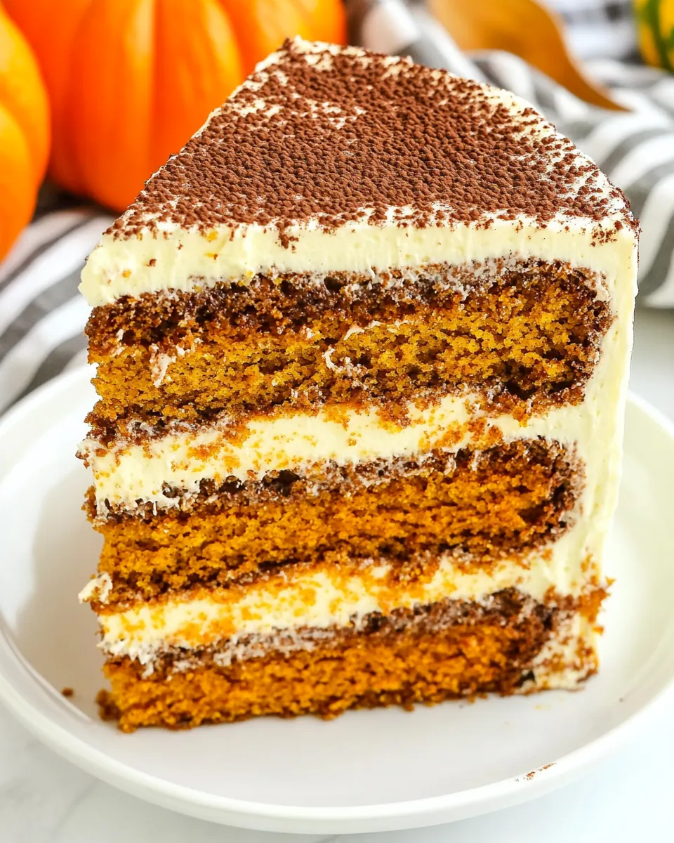 Pumpkin Tiramisu Layer Cake