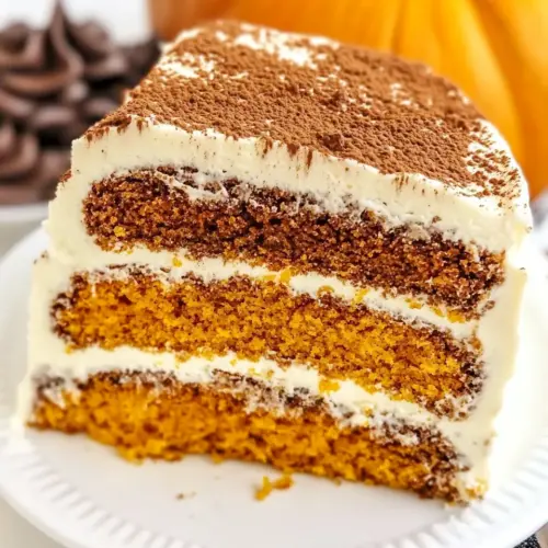 Pumpkin Tiramisu Layer Cake
