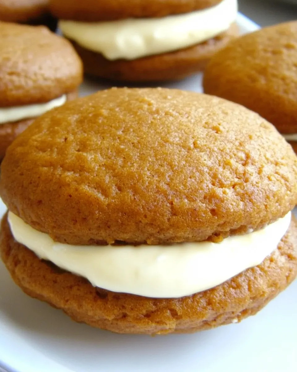 Pumpkin Whoopie Pies with Maple Cream Cheese Filling