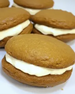 Pumpkin Whoopie Pies with Maple Cream Cheese Filling
