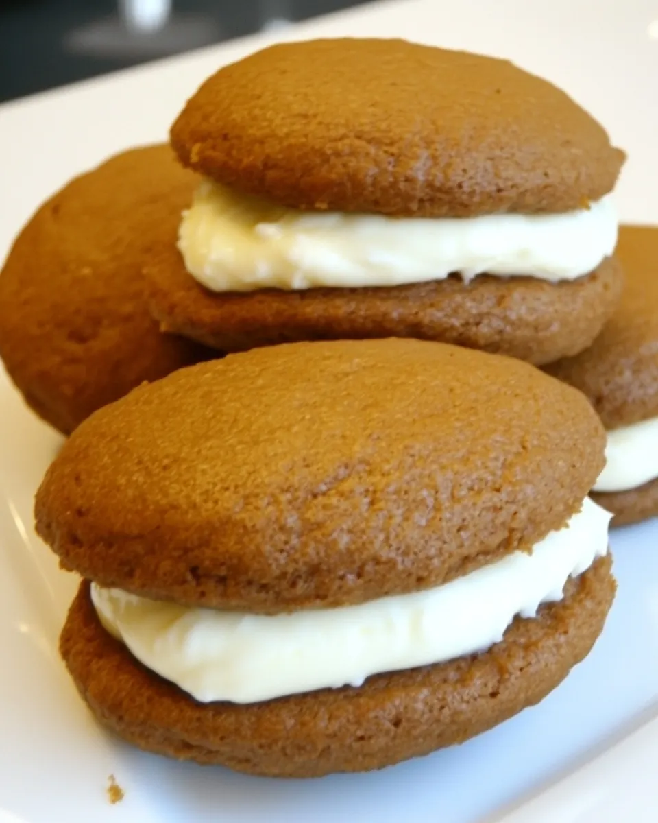 Pumpkin Whoopie Pies with Maple Cream Cheese Filling