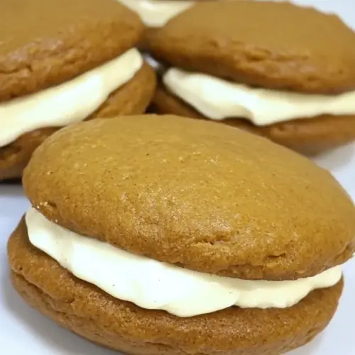 Pumpkin Whoopie Pies with Maple Cream Cheese Filling