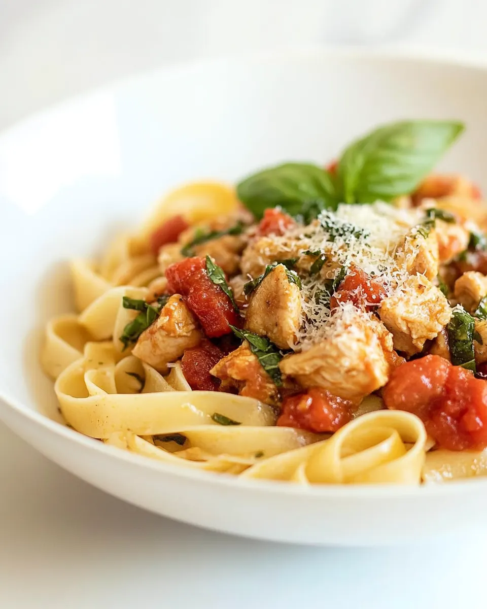 Quick Basil Chicken Pasta