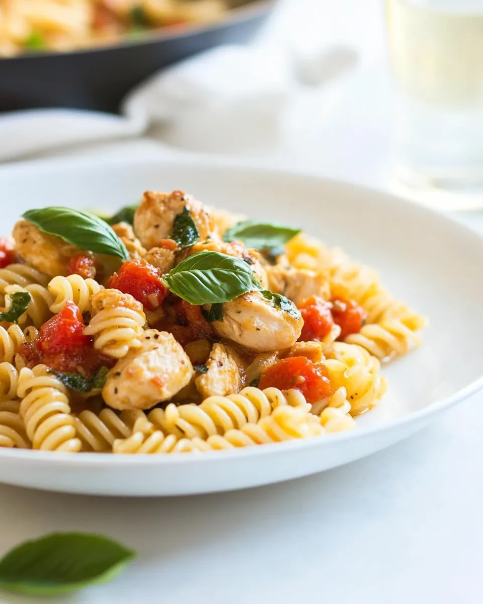 Quick Basil Chicken Pasta