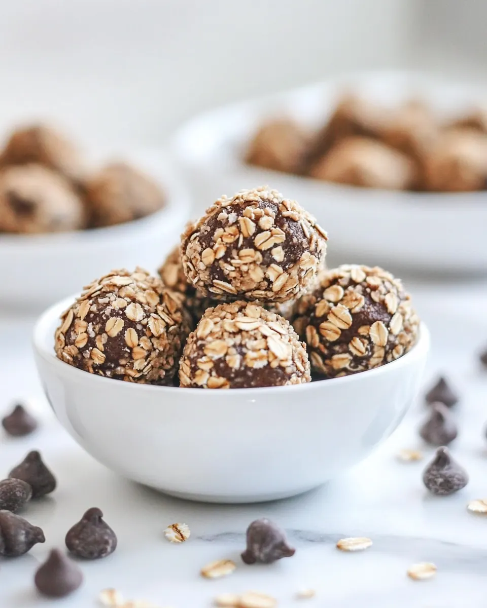 Quick Easy No Bake Oatmeal Peanut Butter Bites