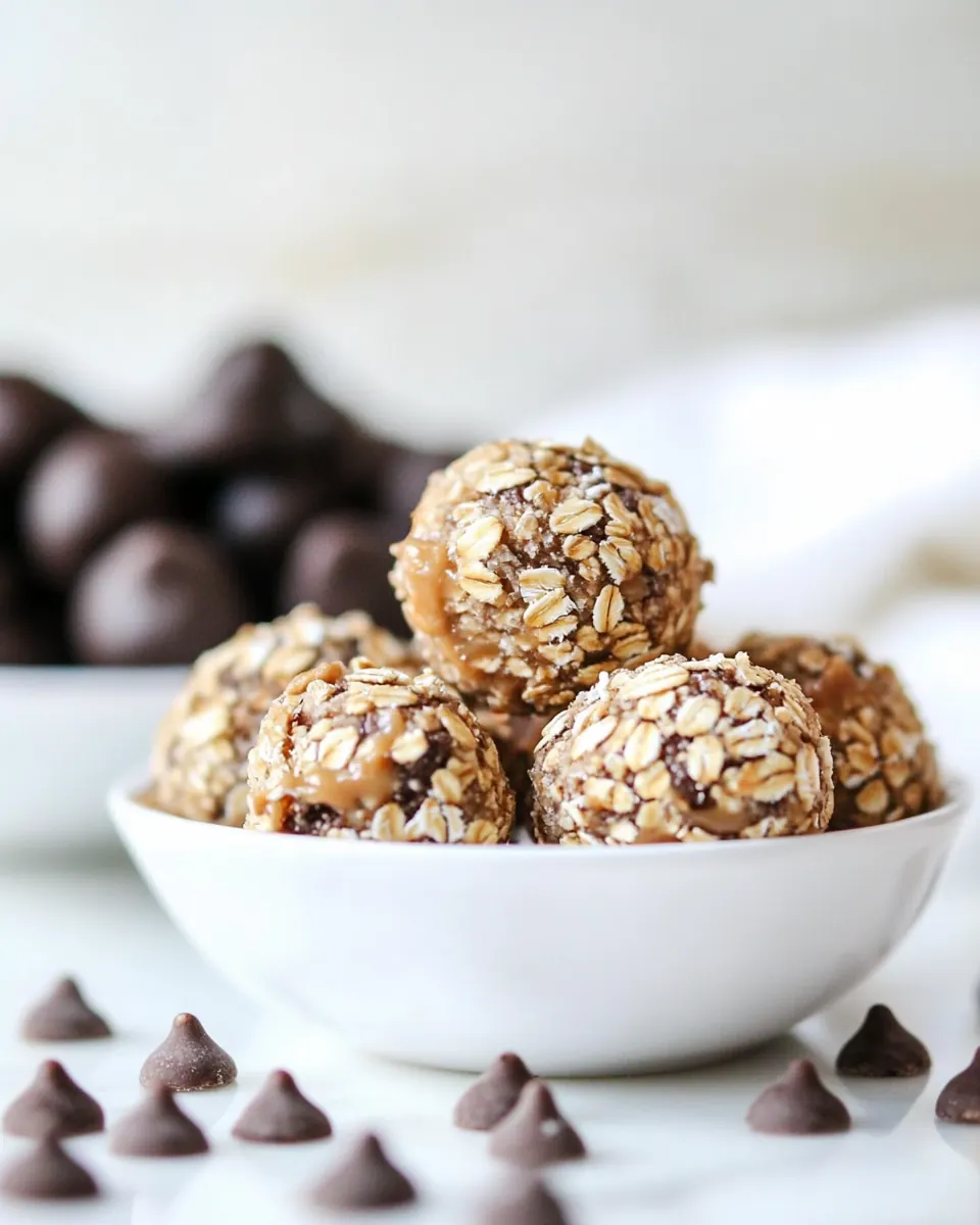 Quick Easy No Bake Oatmeal Peanut Butter Bites