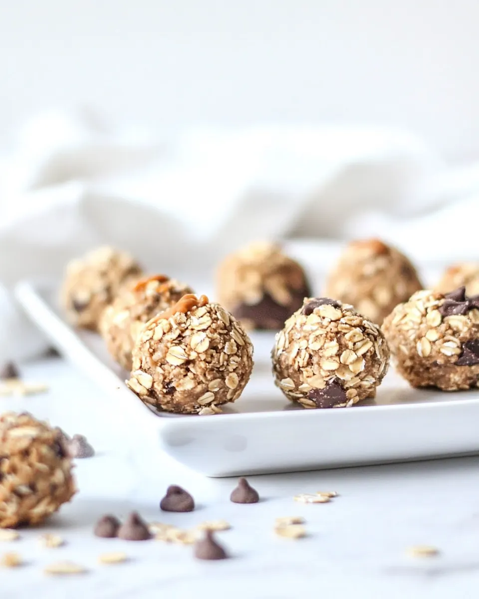 Quick Easy No Bake Oatmeal Peanut Butter Bites