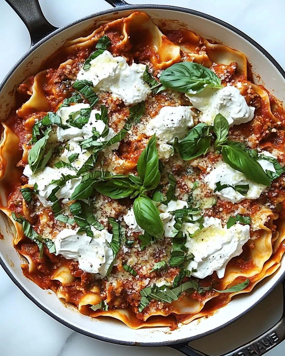 Quick Easy Skillet Lasagna