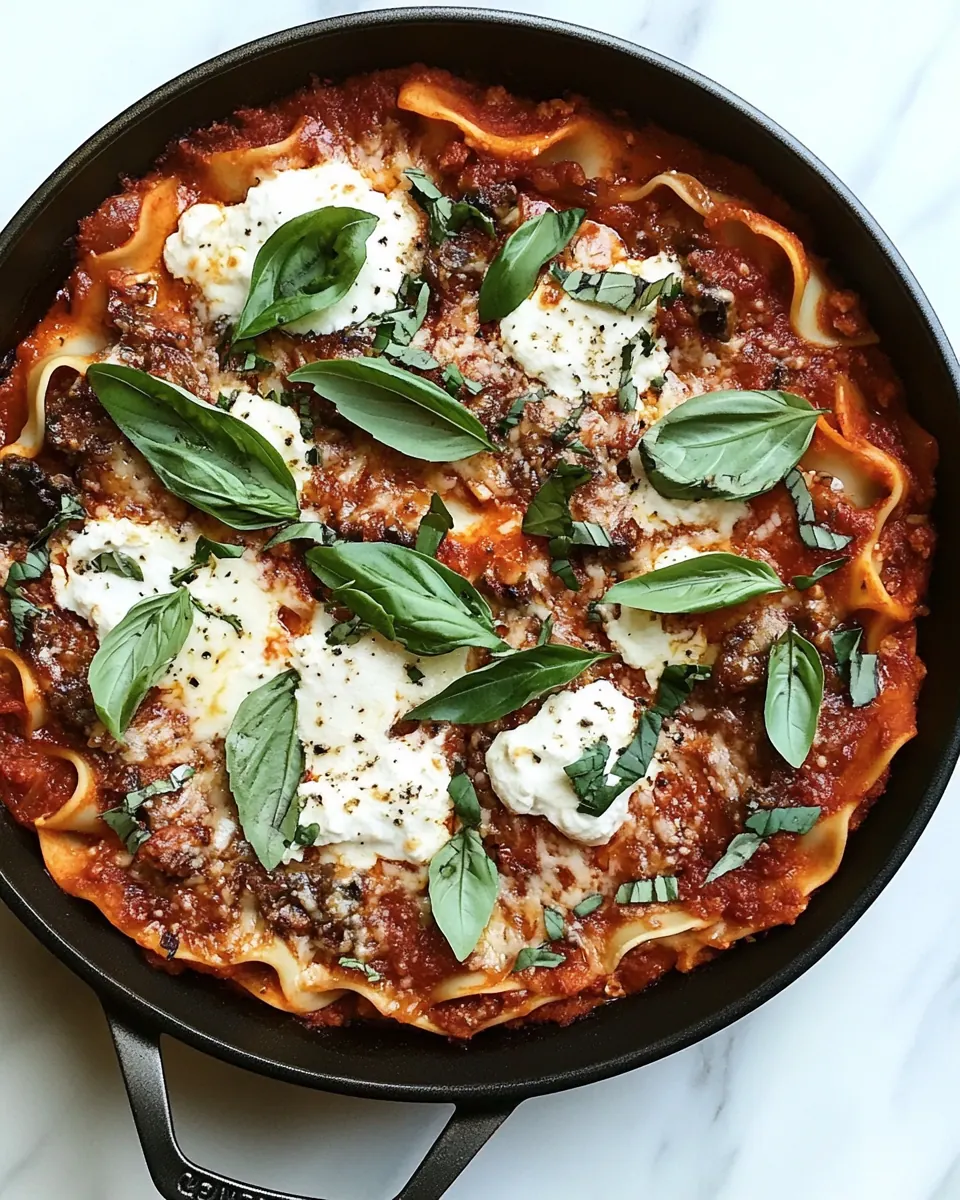 Quick Easy Skillet Lasagna
