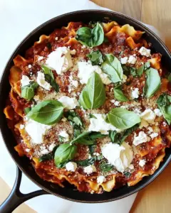 Quick Easy Skillet Lasagna