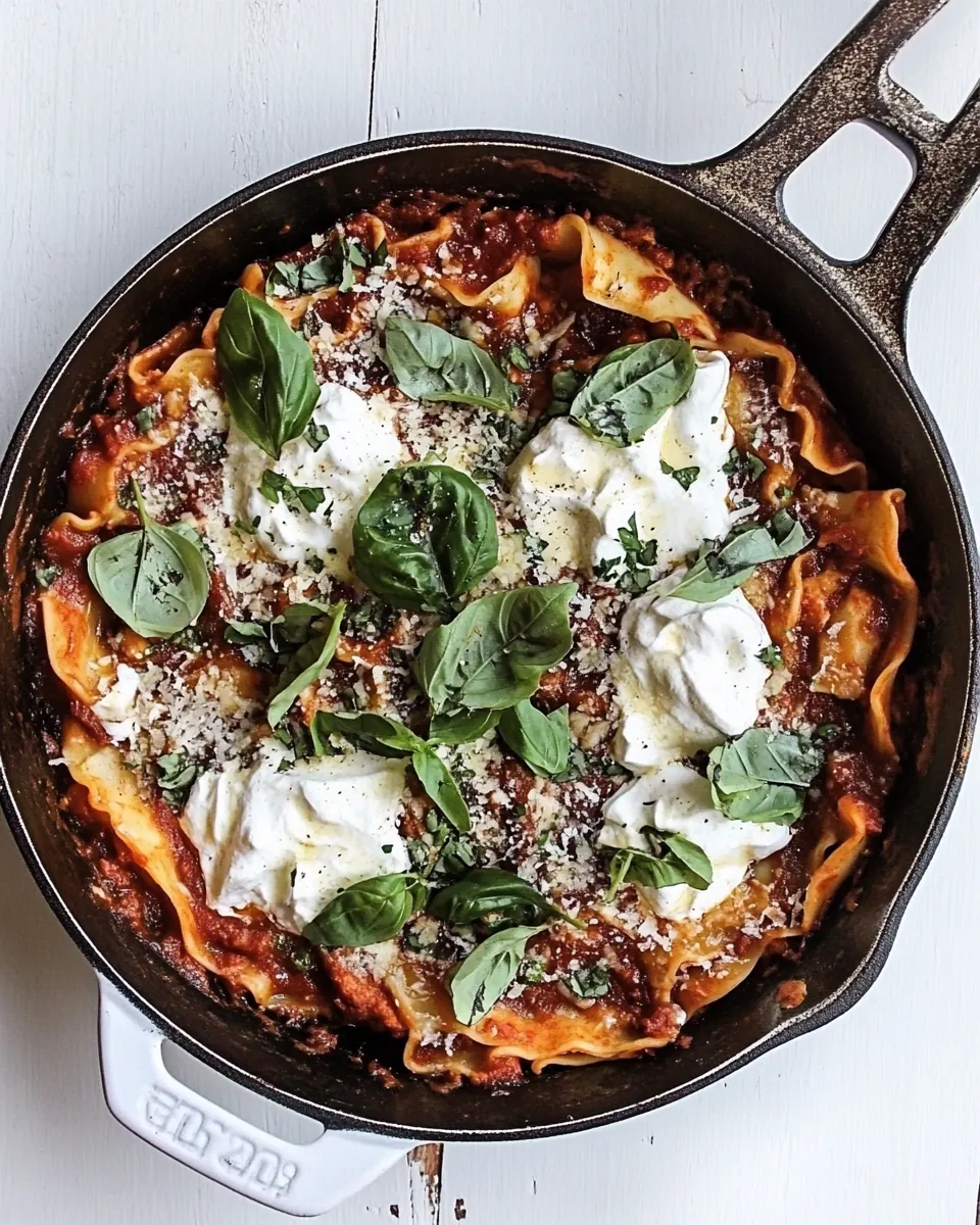Quick Easy Skillet Lasagna