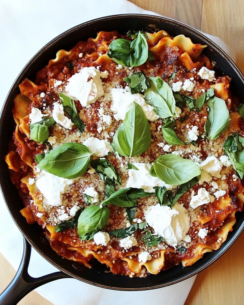 Quick Easy Skillet Lasagna