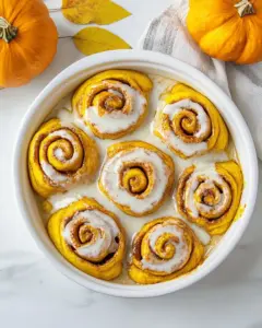 Quick Pumpkin Cinnamon Rolls