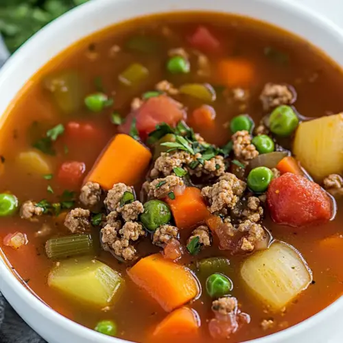 Quick Vegetable Ground Beef Soup