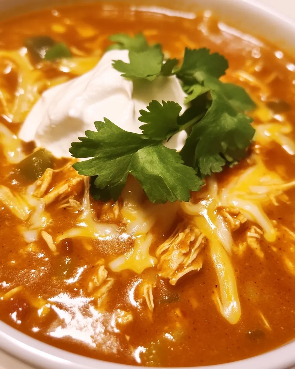 Quick and Easy Chicken Enchilada Soup