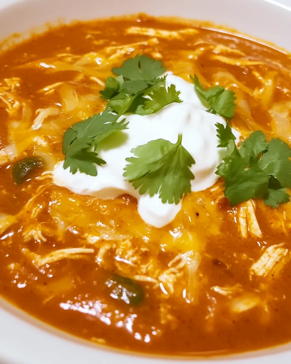 Quick and Easy Chicken Enchilada Soup