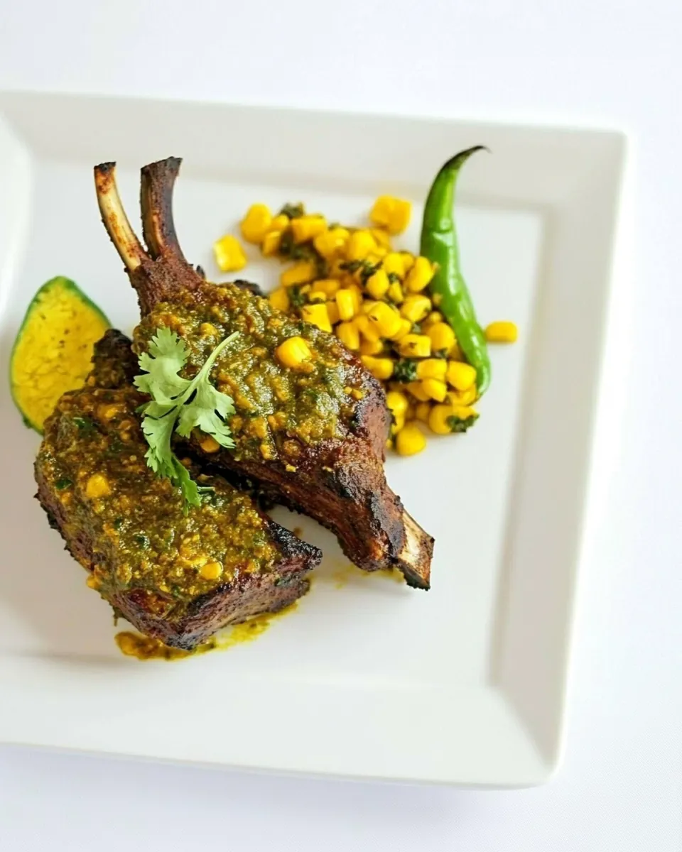 Rajasthani Roast Rump of Lamb with Corn Sauce