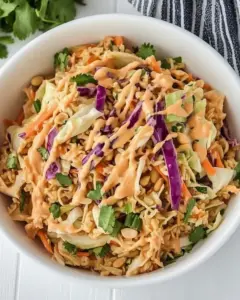 Ramen Cabbage Salad with Peanut Dressing