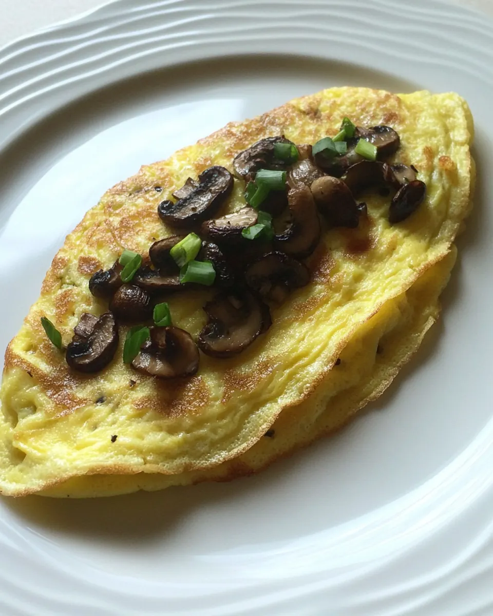 Ramp and Mushroom Omelets
