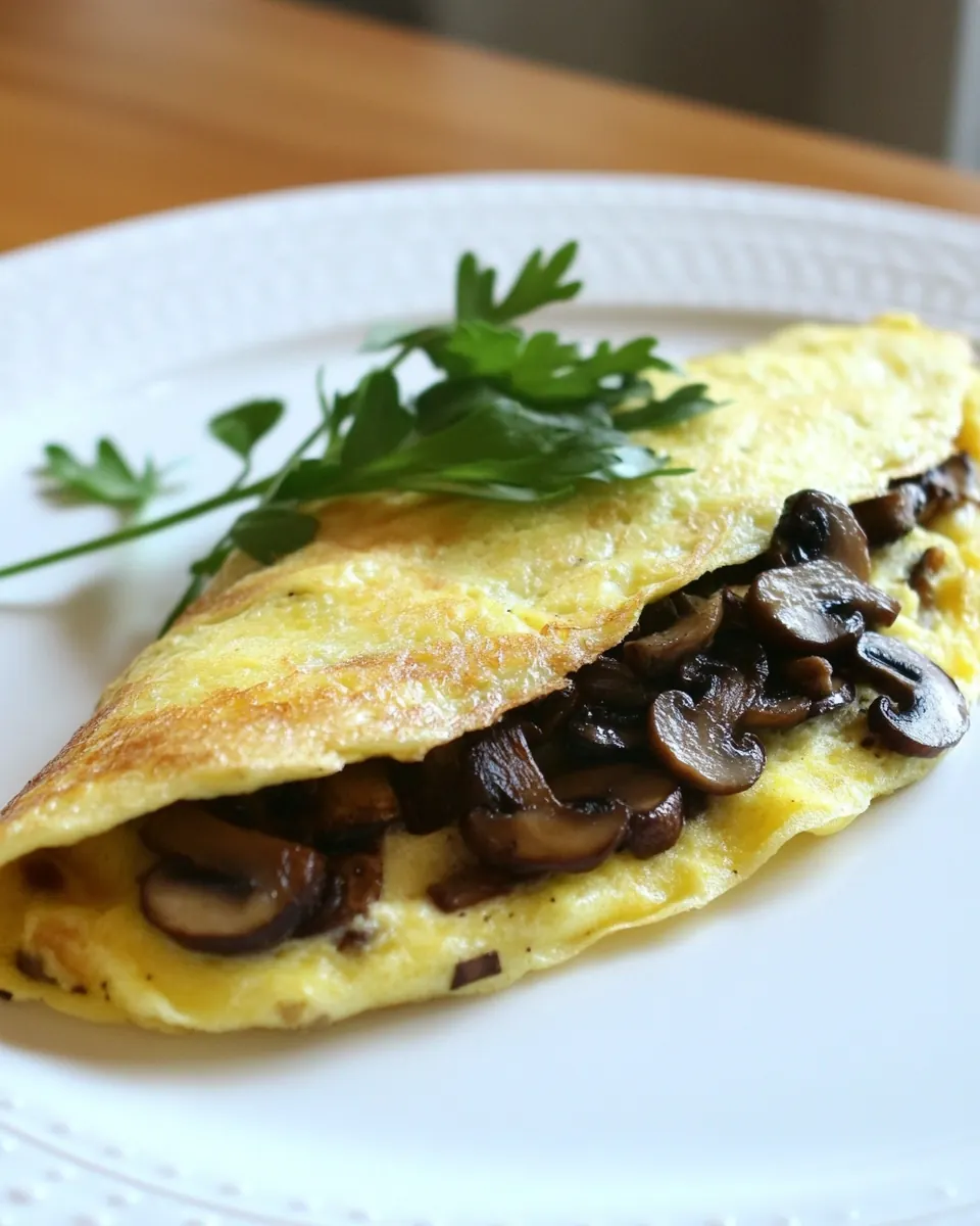 Ramp and Mushroom Omelets