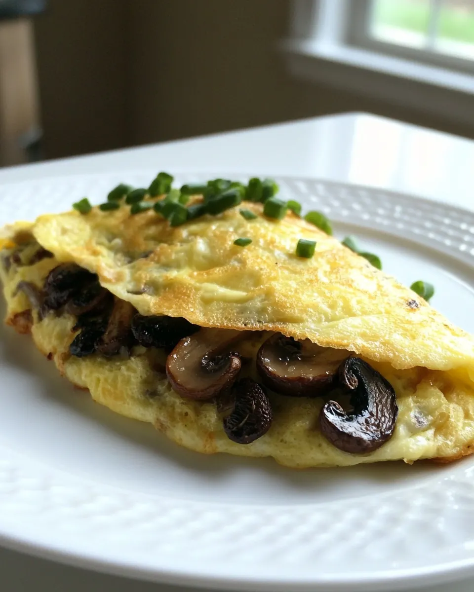 Ramp and Mushroom Omelets