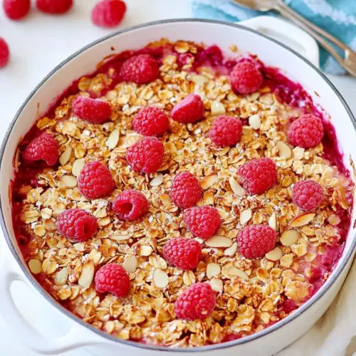 Raspberry Almond Baked Oatmeal