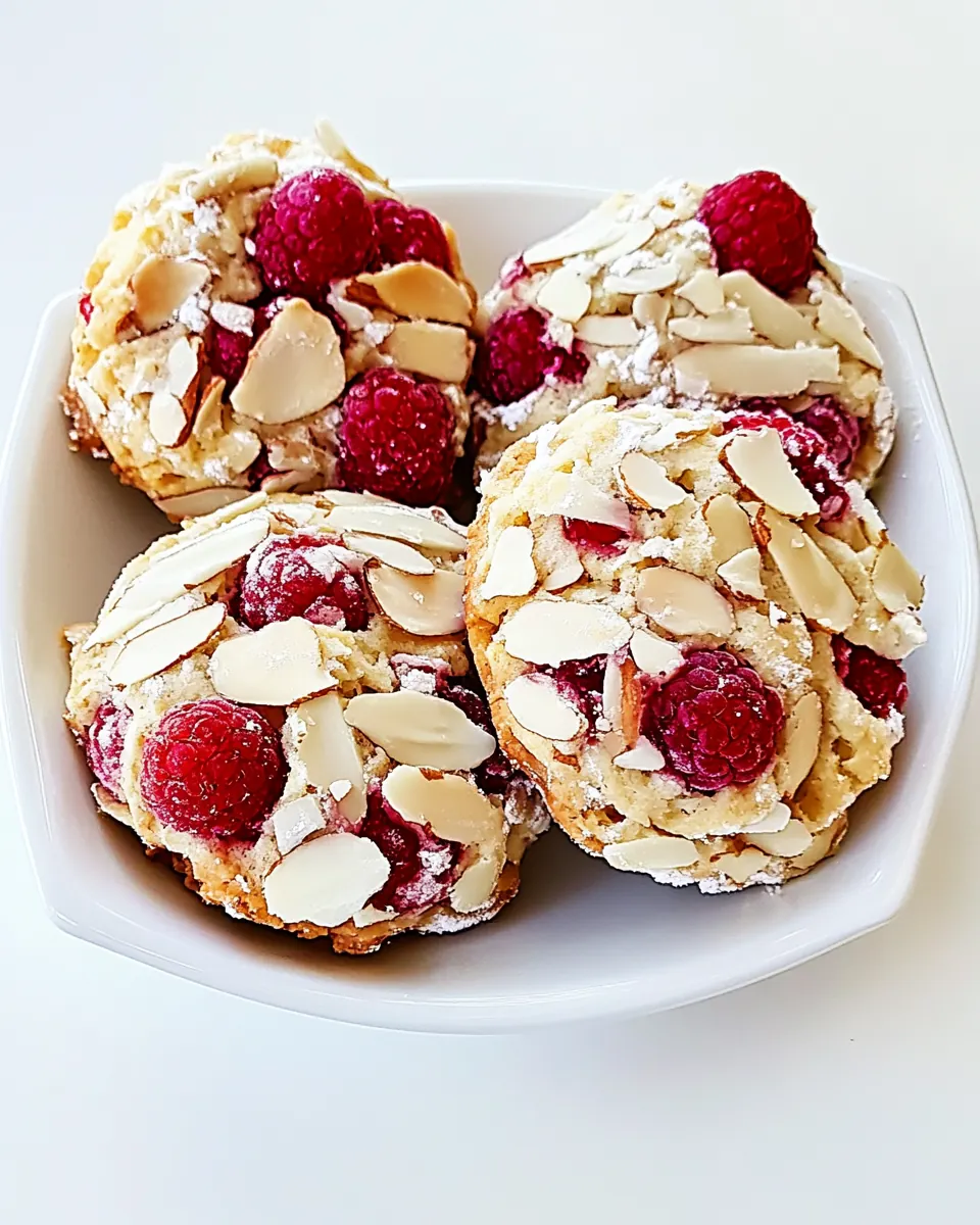 Raspberry Almond Biscuits