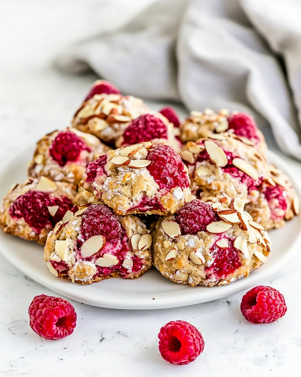 Raspberry Almond Biscuits