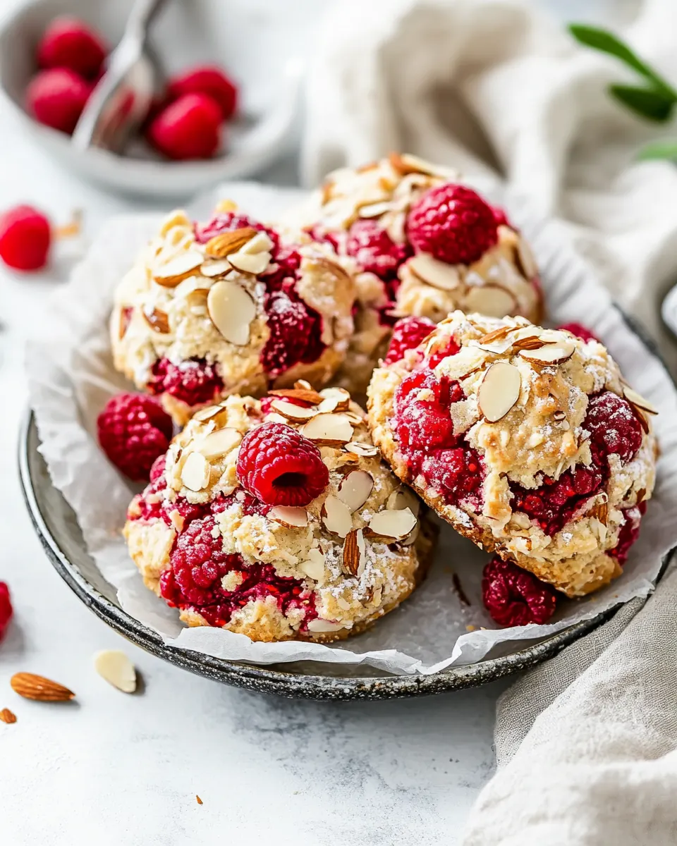 Raspberry Almond Biscuits