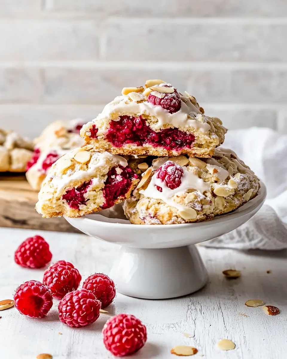 Raspberry Almond Biscuits