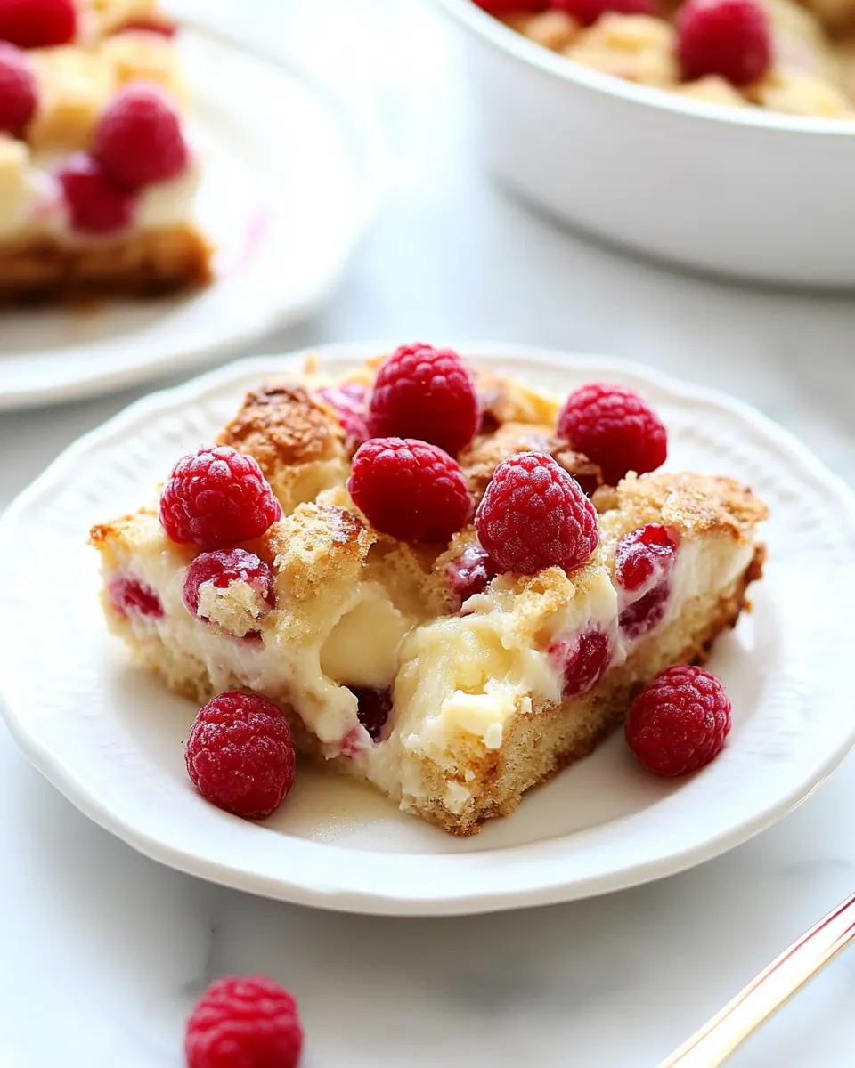 Raspberry Bread Pudding
