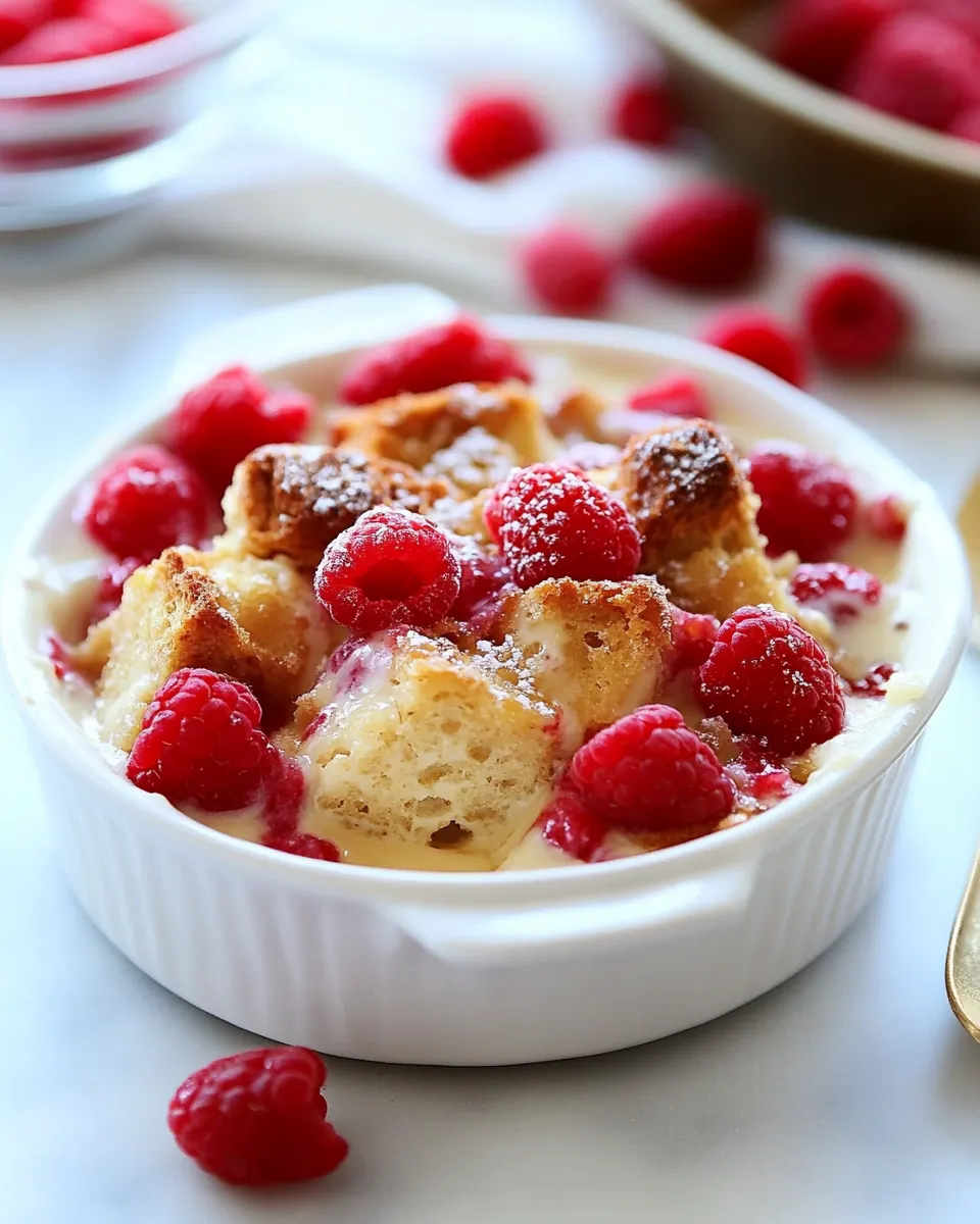 Raspberry Bread Pudding