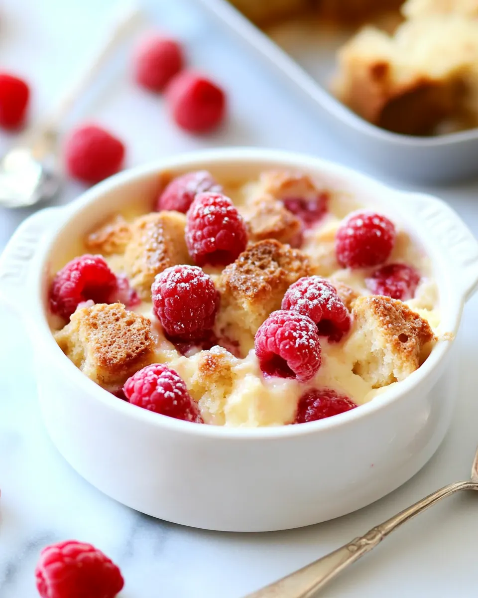 Raspberry Bread Pudding