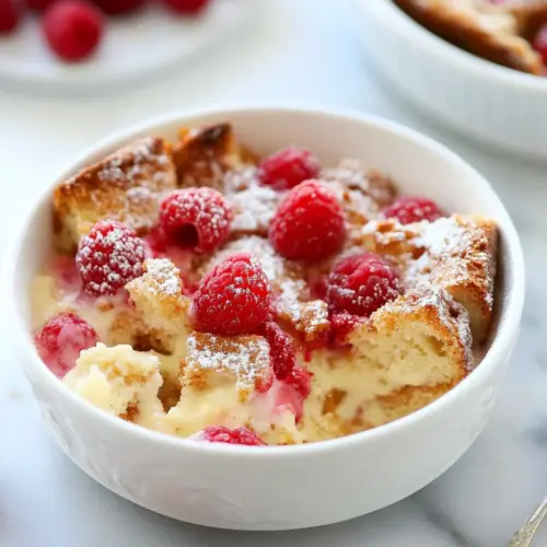 Raspberry Bread Pudding