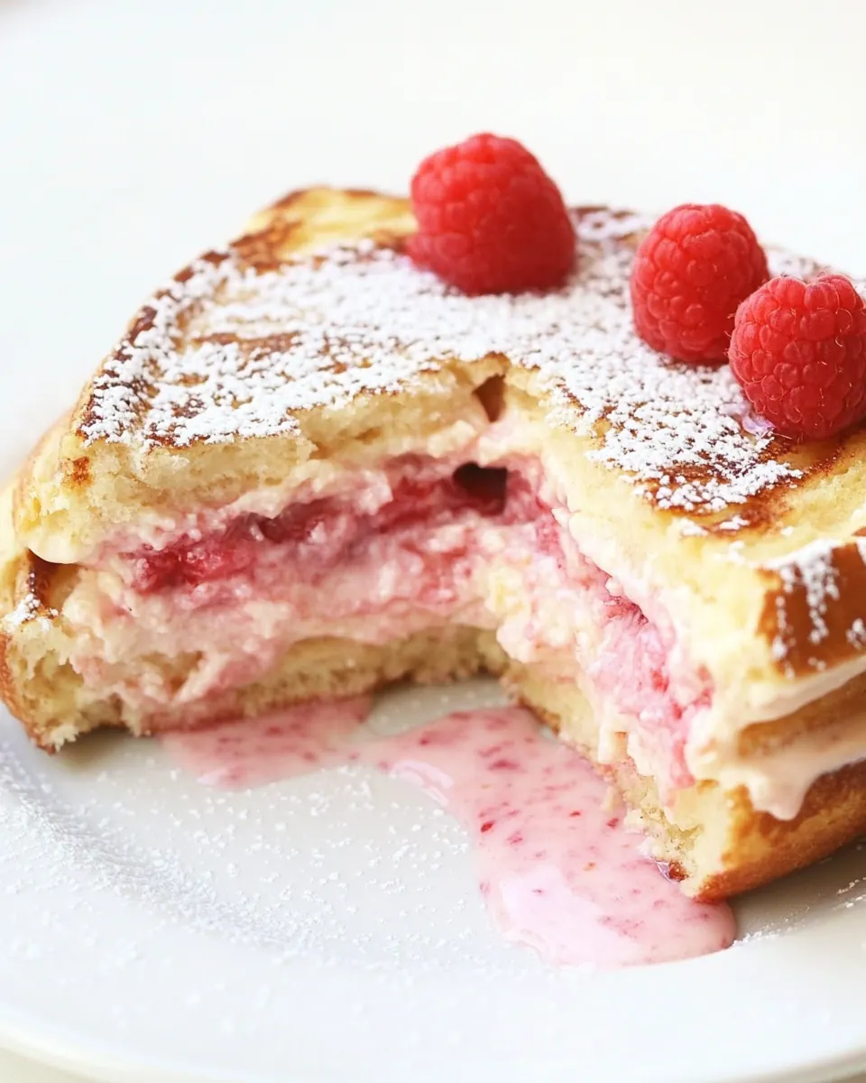 Raspberry Cheesecake Stuffed French Toast