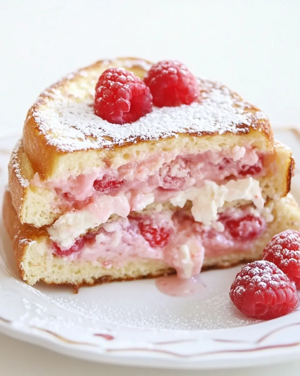 Raspberry Cheesecake Stuffed French Toast