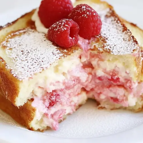 Raspberry Cheesecake Stuffed French Toast