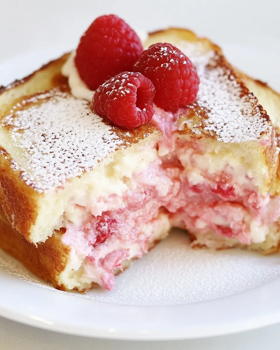 Raspberry Cheesecake Stuffed French Toast