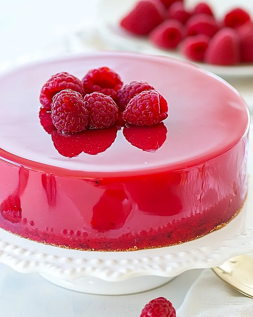 Raspberry Jello Cake