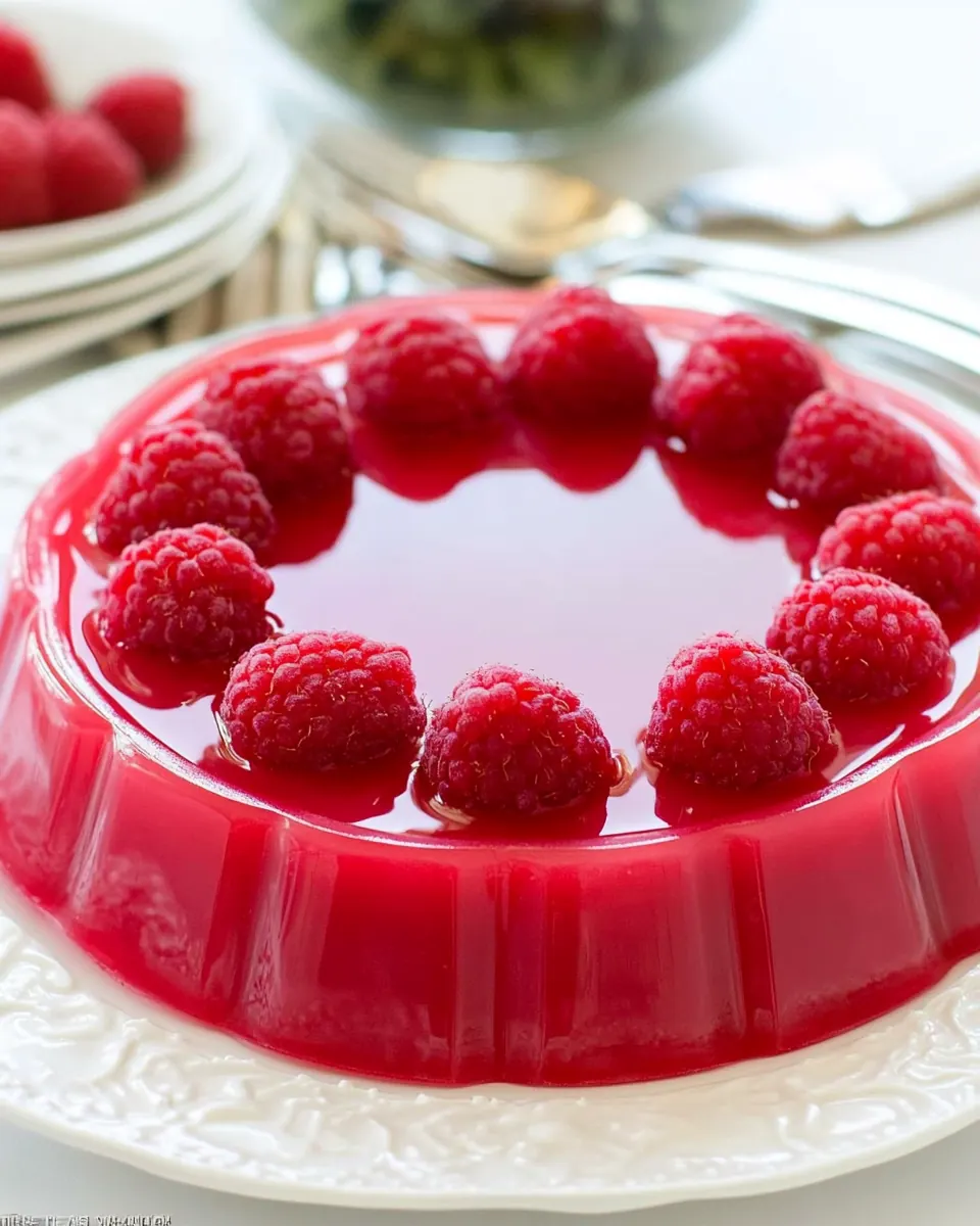 Raspberry Jello Cake