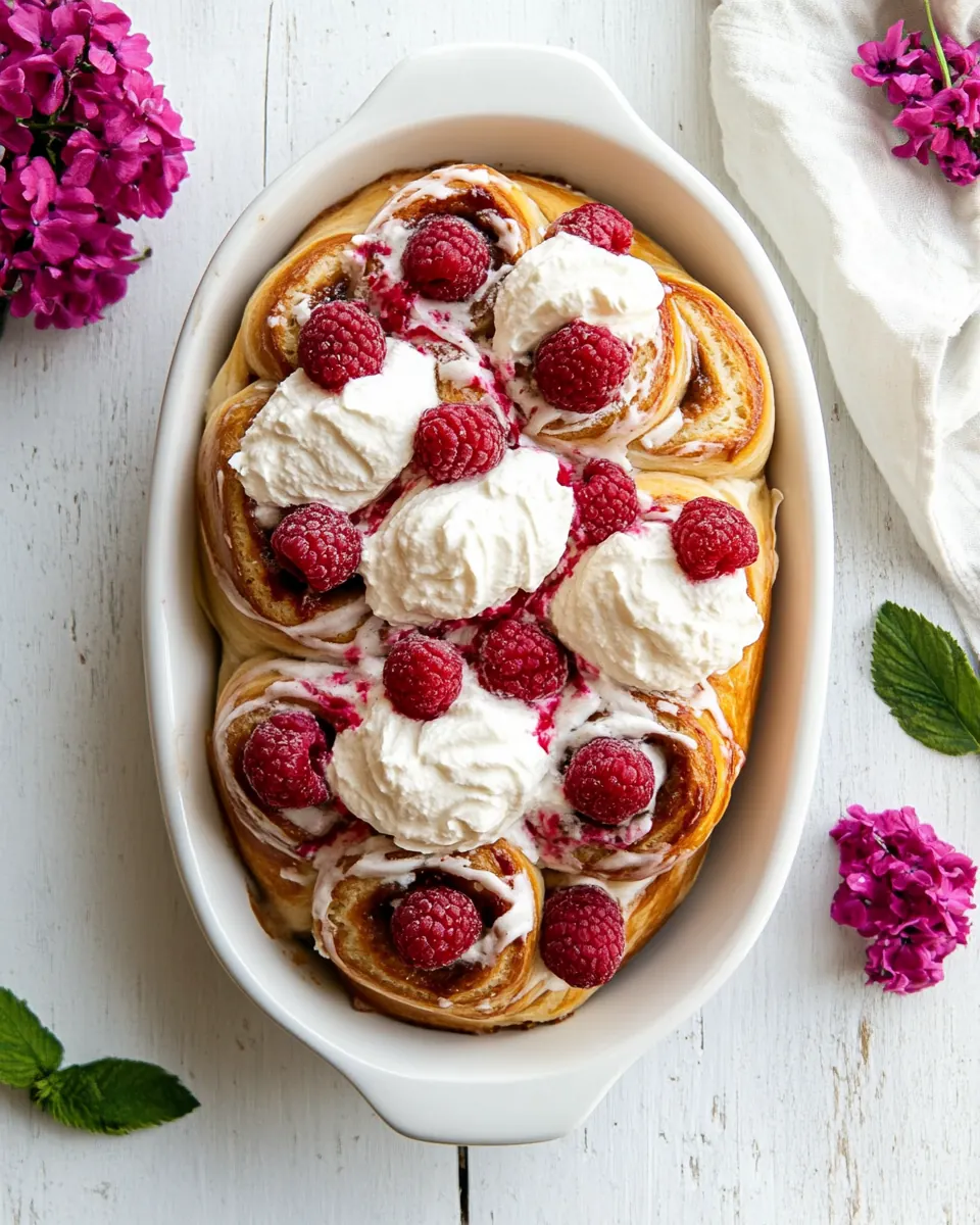 Raspberry Lemon Brioche Rolls with Whipped Ricotta Cream