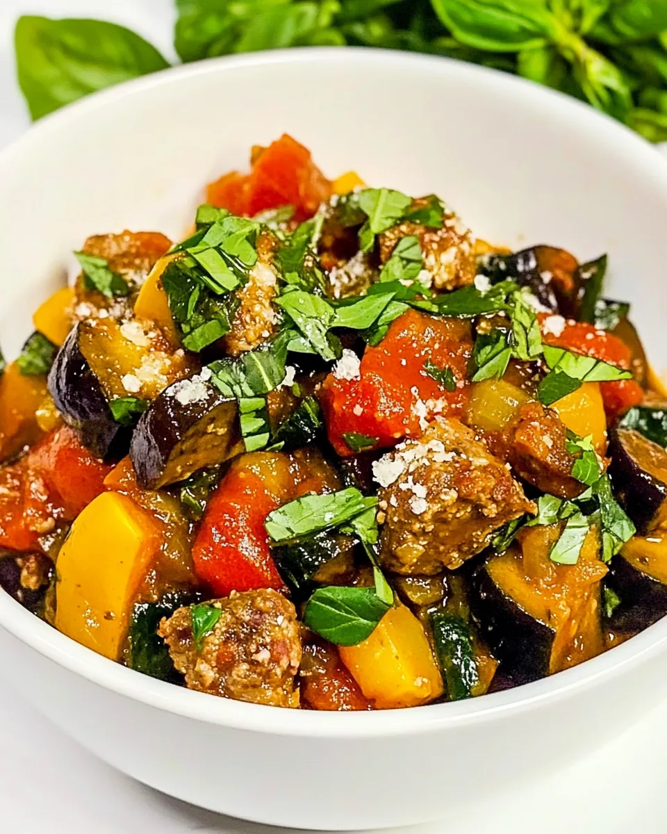 Ratatouille Stew with Italian Sausage
