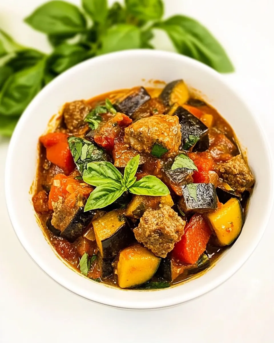 Ratatouille Stew with Italian Sausage