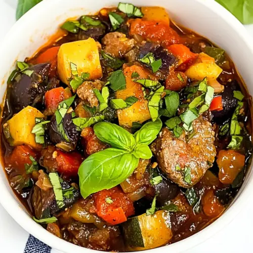 Ratatouille Stew with Italian Sausage