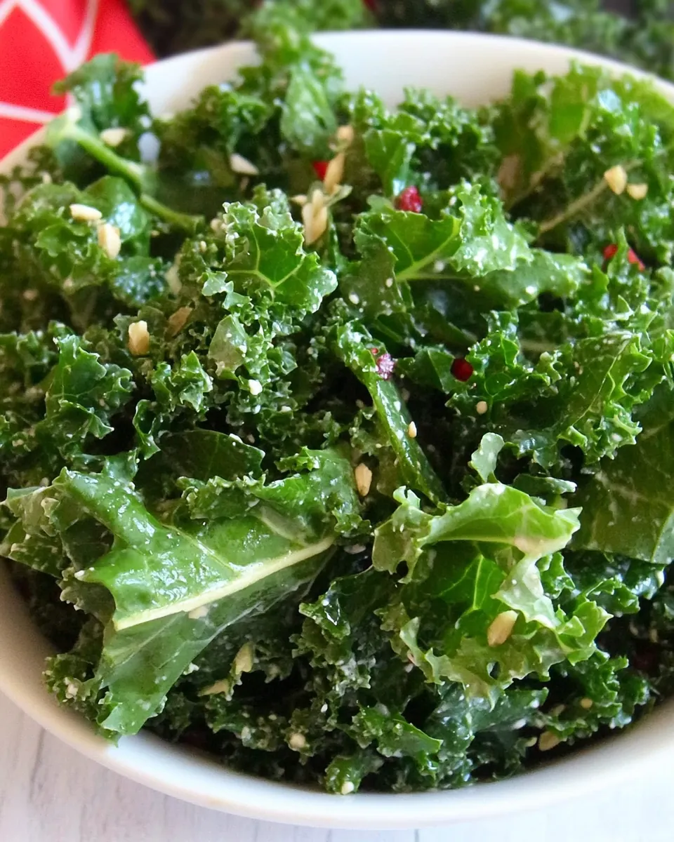 Raw Kale Salad with Raspberry Vinaigrette