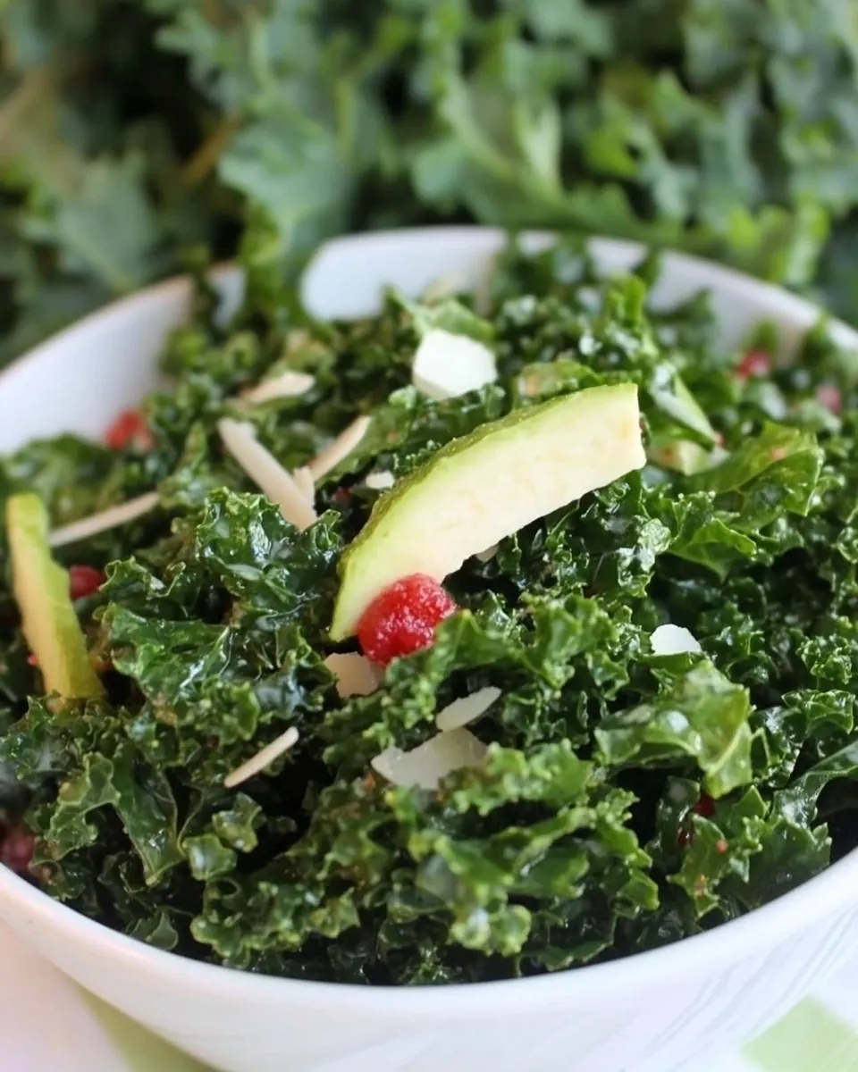 Raw Kale Salad with Raspberry Vinaigrette