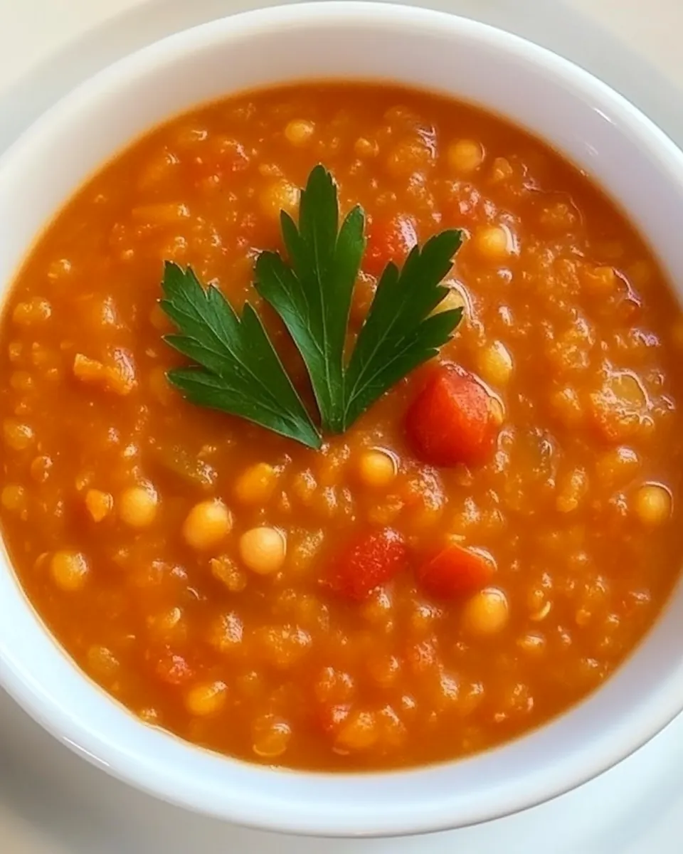 Red Lentil and Chickpea Soup